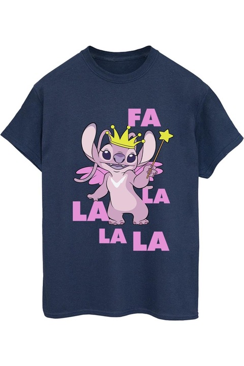 Disney Angel Fa La La női póló, fekete, Tengerészkék