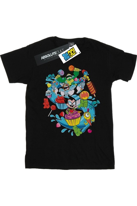 DC Comics Teen Titans Go Candy Mania noi polo, fekete, Fekete
