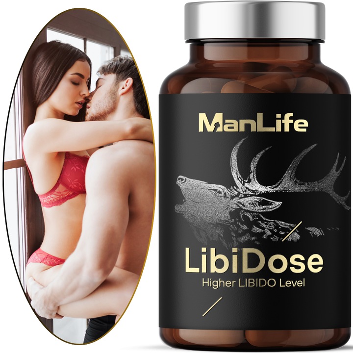 Testosteron booster cu Maca, Muira Puama, Tribulus, Rhodiola, Ginkgo si Zinc, pentru Vitalitate Masculina si Libido, 90 Capsule Vegane