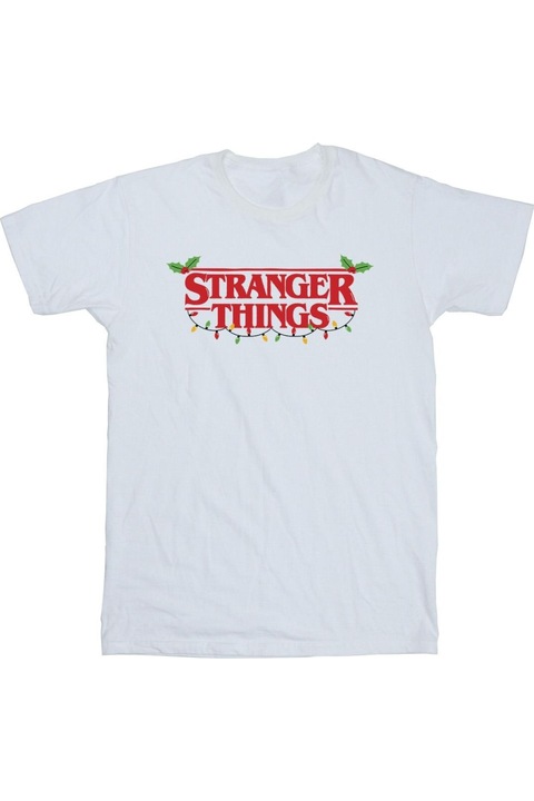 Férfi Netflix Stranger Things póló, fehér, Fehér