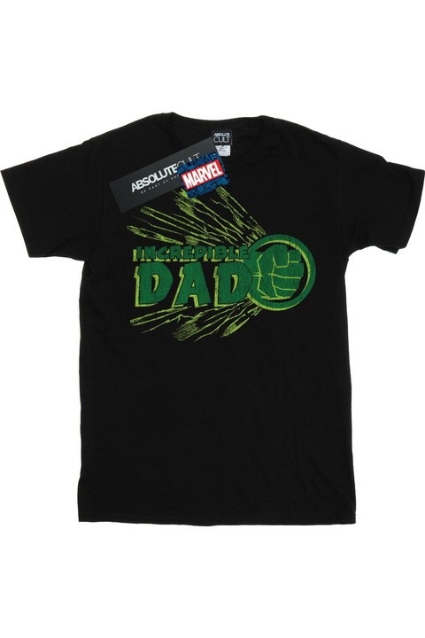 Marvel Incredible Dad férfi póló, fekete, Fekete
