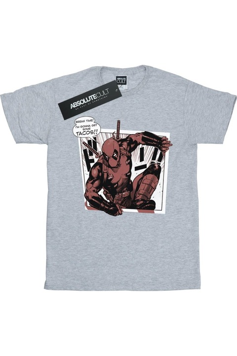 Marvel Breaktime Tacos férfi póló, sportszürke, Antracitszürke