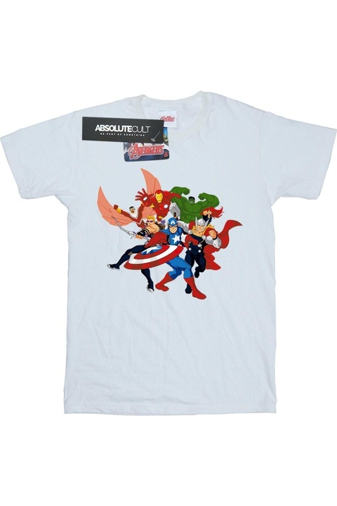 Marvel Avengers Assemble Men póló, fehér, Fehér