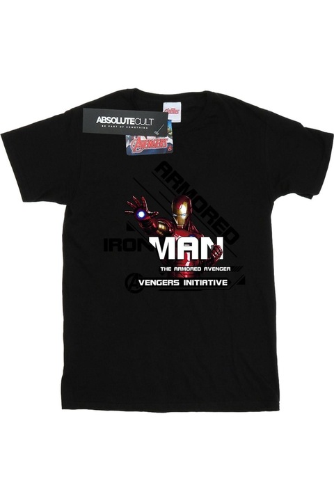 Marvel Armored Avenger Men póló, fekete, Fekete