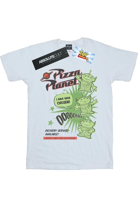 Póló Disney Toy Story 4 Pizza Planet Little Green Men Men, fehér, Fehér
