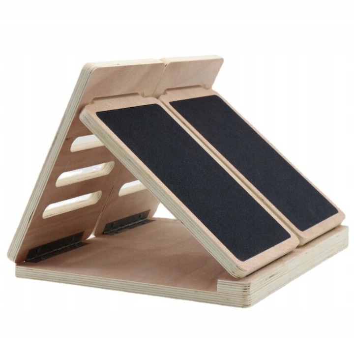 Platforma de antrenament, Sim, Slant Board, ajustabila, din lemn, 30x45cm