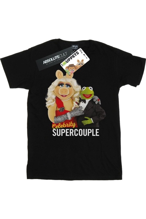 Disney The Muppets Celebrity Supercouple férfi póló, fekete, Fekete