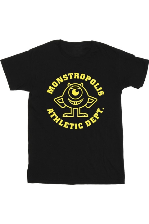 Disney Monsters University Monstropolis férfi póló, fekete, Fekete