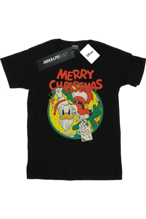Disney Merry Christmas férfi póló, fekete, Fekete