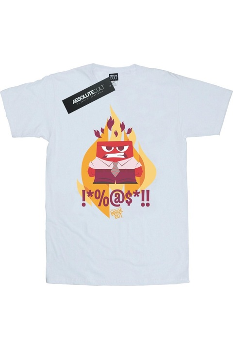 Disney Inside Out Fired Up férfi póló, fehér, Fehér