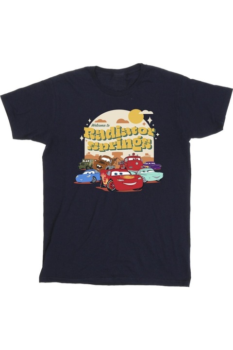 Disney Cars Radiator Springs férfi póló, sötétkék, Tengerészkék