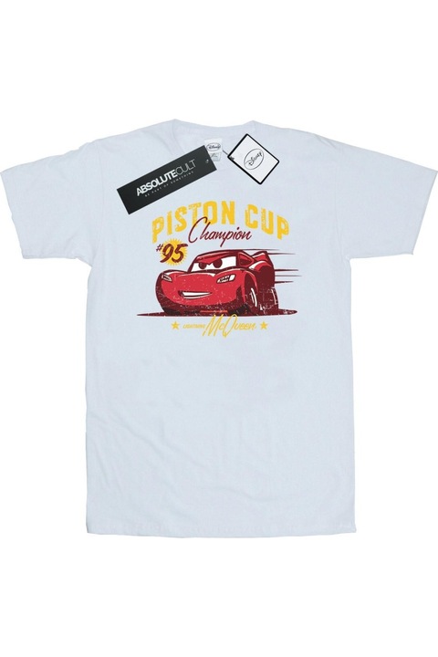 Disney Cars Piston Cup Champion férfi póló, fehér, Fehér