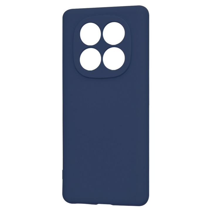 Кейс за Xiaomi Redmi Note 14 Pro 5G / Poco X7, Тъмно син силикон, със защита на камерата, BzStore
