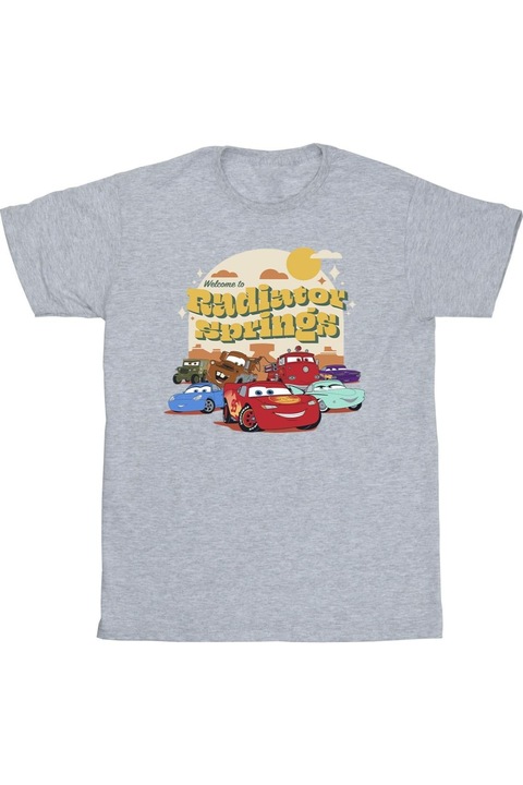 Disney Cars Radiator Springs férfi póló, Sport szürke, Antracitszürke