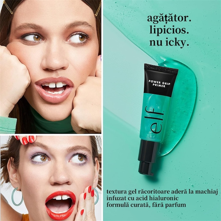 Primer Map Invisible Emag Primer/baza de machiaj gel e.l.f Cosmetics Power Grip Primer Clear ...