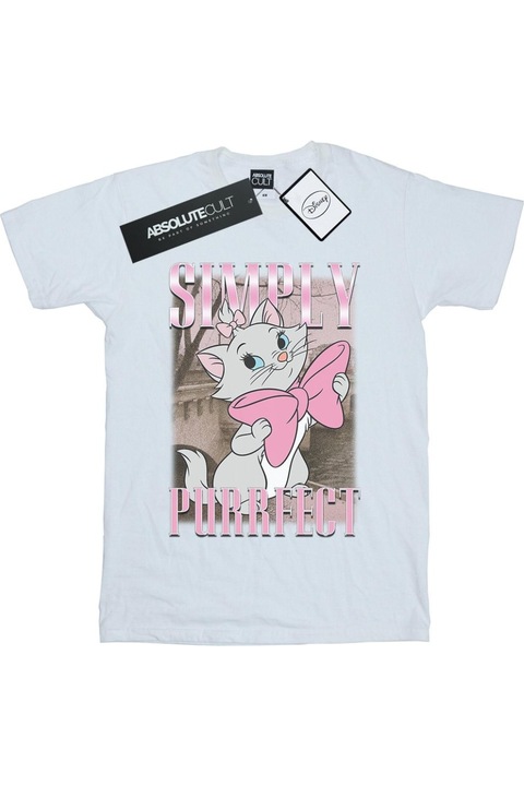 Disney Aristocats Simply Purrfect férfi póló, fehér, Fehér