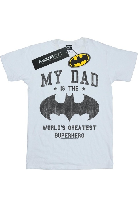 Póló DC Comics My Dad Is Batman Men, fehér, Fehér