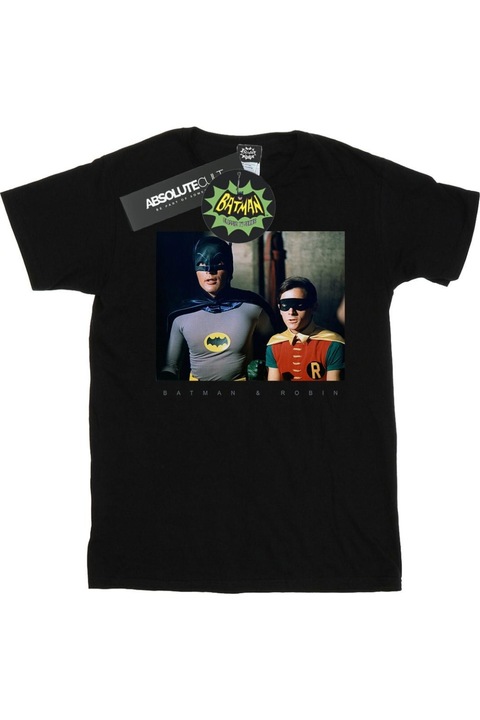 Póló DC Comics Batman TV sorozat Dynamic Duo Férfi, fekete, Fekete
