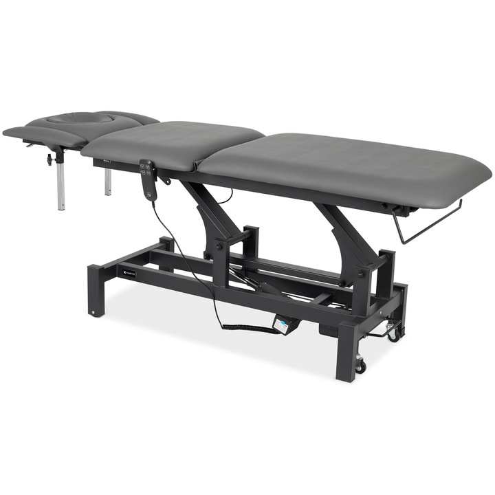 Pat de masaj electric Masa de masaj profesionala Habys Fortis 5 ERGO 192 x 68cm inaltime reglabila 49-86cm tetiera reglabila Telecomanda culoare gri 200kg