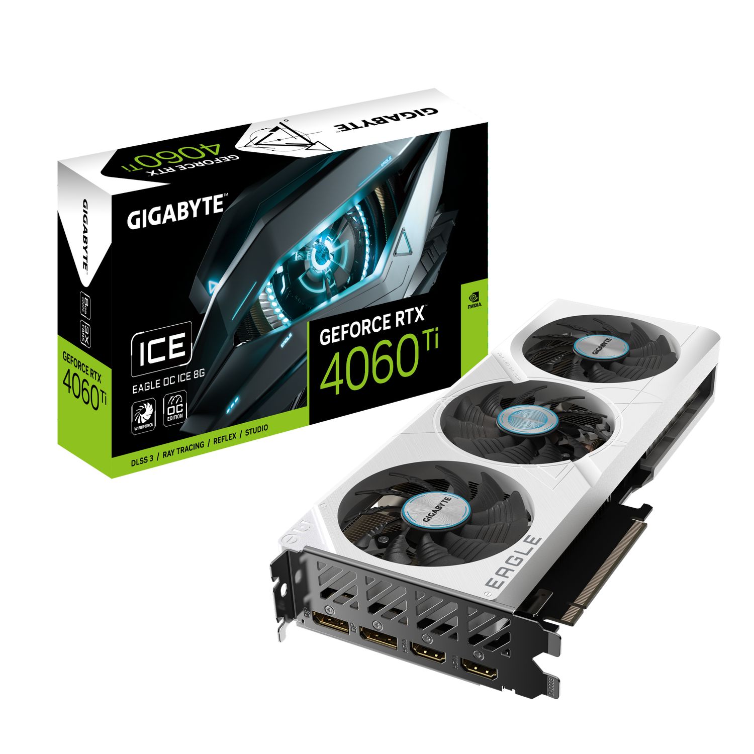 Placa video GIGABYTE GeForce RTX 4060 Ti EAGLE OC ICE 8 GB GDDR6