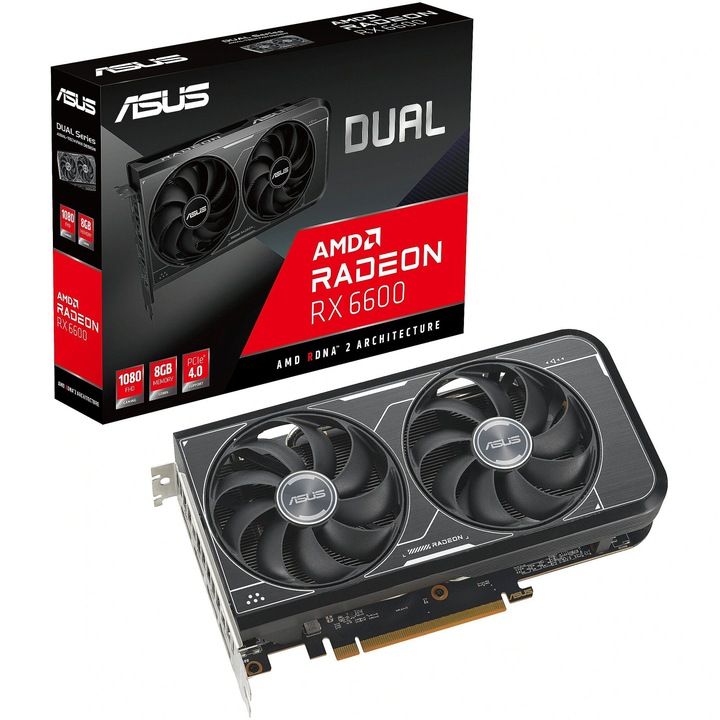 Видео карта ASUS Radeon RX 6600 Dual V3 8 GB GDDR6 128 bit