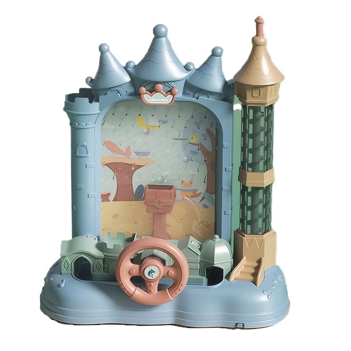 Jucarie interactiva pentru copii, joc de prinderea mingii, coordonare mana-ochi, albastru