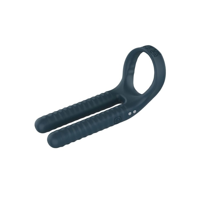 Inel de cuplu vibrator Fushion, 11 cm, doua motoare, 7 moduri de vibratii si 3 viteze
