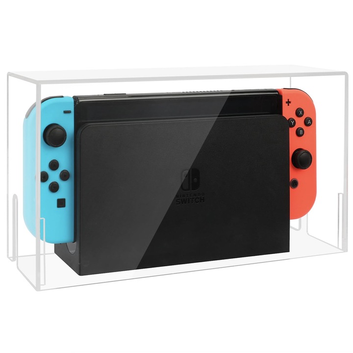 Átlátszó védőtok Nintendo Switchhez, akril, Nintendo Switch/Switch OLED-hez, 26,5x75x13,6 cm