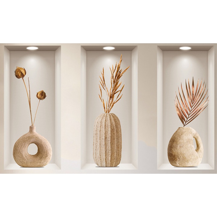 Feicaeesa декоративни стикери, дървета и цветя, 50x69 см, комплект от 1 бр.