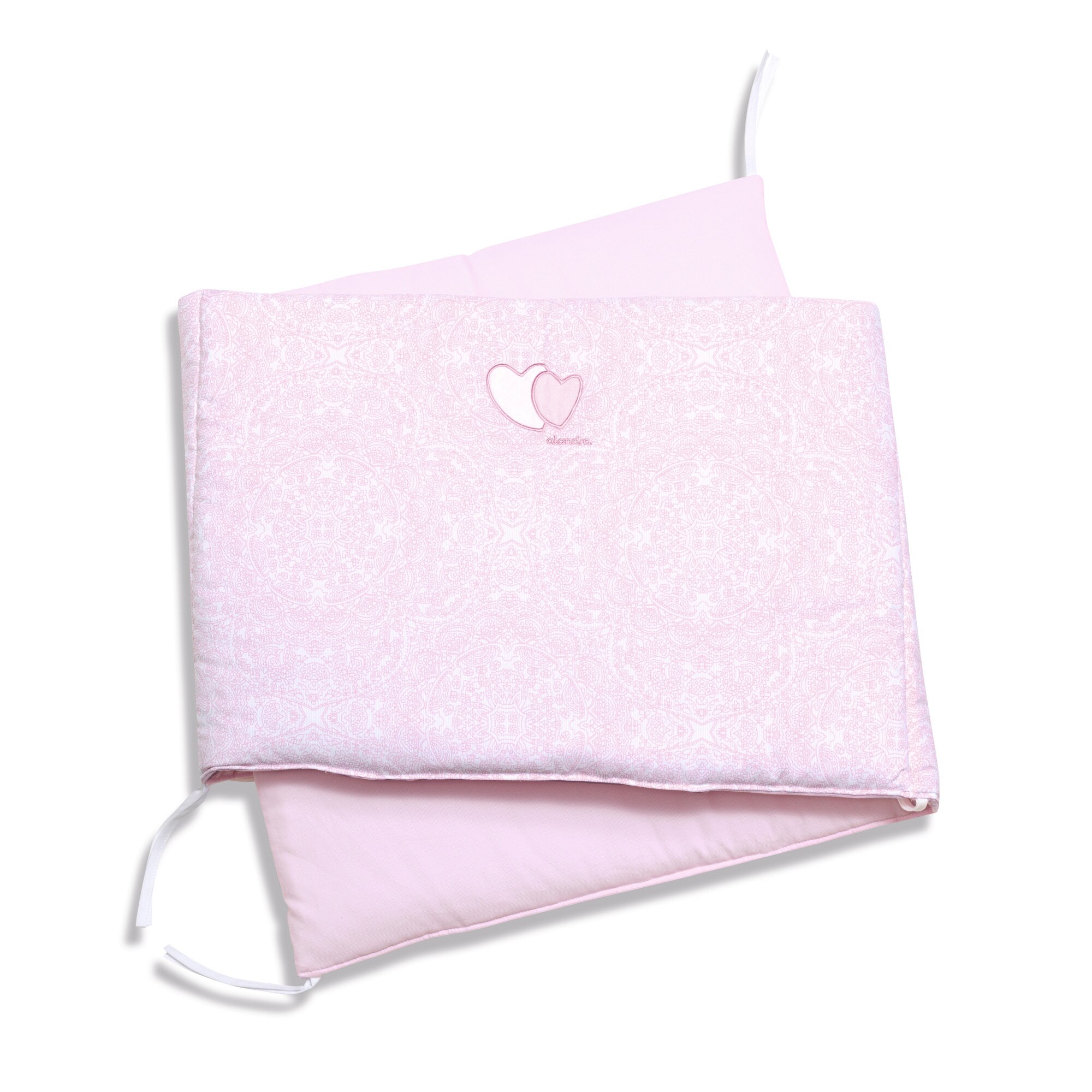 Aparatoare pentru patut 120×60 cm Pink Heart cu dubla prindere