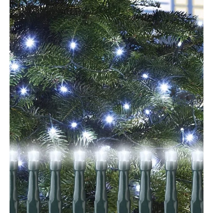 Instalatie Luminoasa Livarno home Interior/Exterior, 100 led-uri, 10 m, Alb Rece