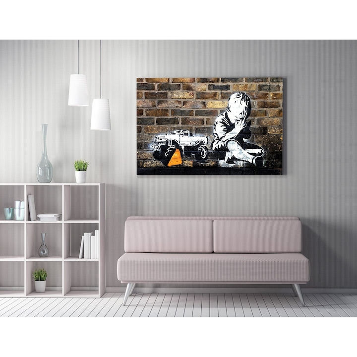 Канава картина Плачещо момче WY25 Многоцветно, 70 х 50 см