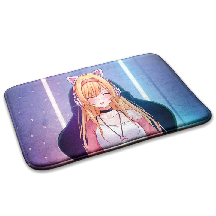 Covor pentru copiie, Decormat, Personaj anime, Roz, 90x60 cm, 010350680020200278733