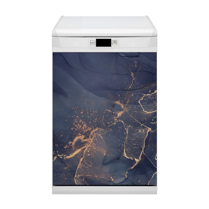 Magnet Decorativ Masini de spalat vase, Textura de marmura, albastru, 45 cm x 70 cm