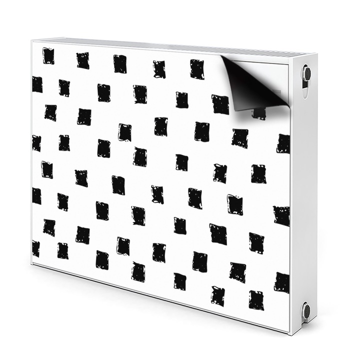 Magnet, magnet, Patrate pictate, gri, 80 cm x 60 cm