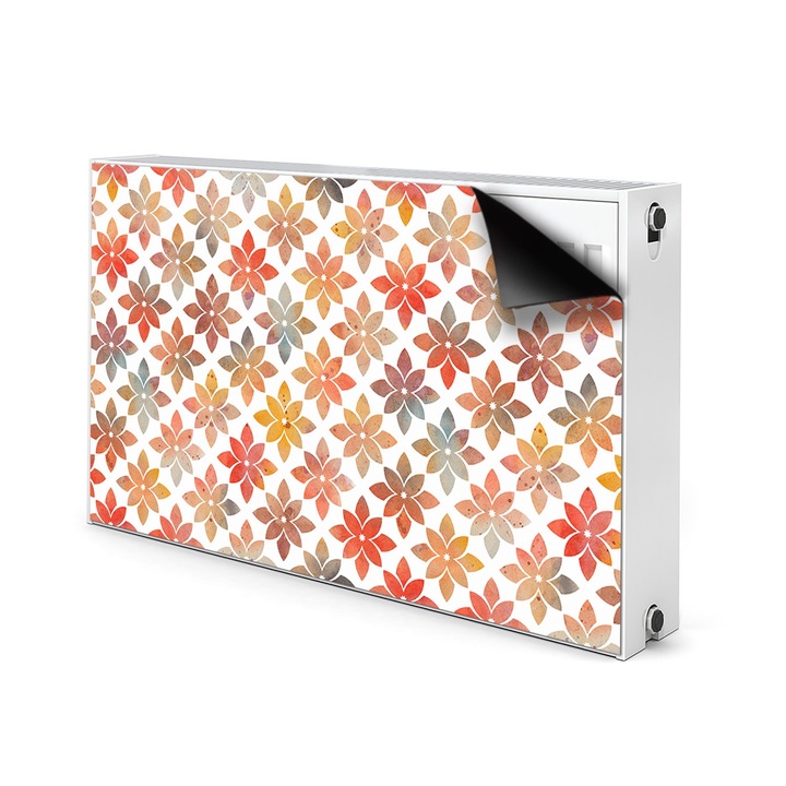 Magnet, magnetic pentru radiator, Model floral, rosu, 100 x 60