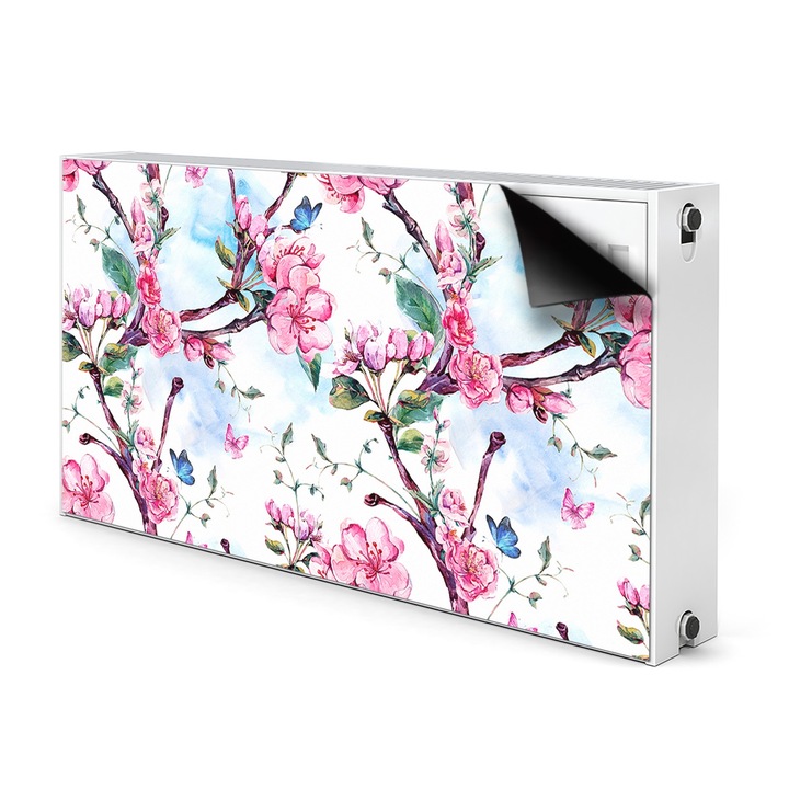Magnet, a radiator, Copacul de caise, albastru, 110 cm x 60 cm