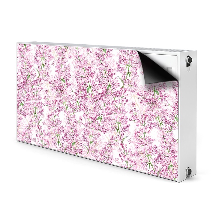 Covoras pentru radiator, Lilac flori, roz, 110 cm x 60 cm