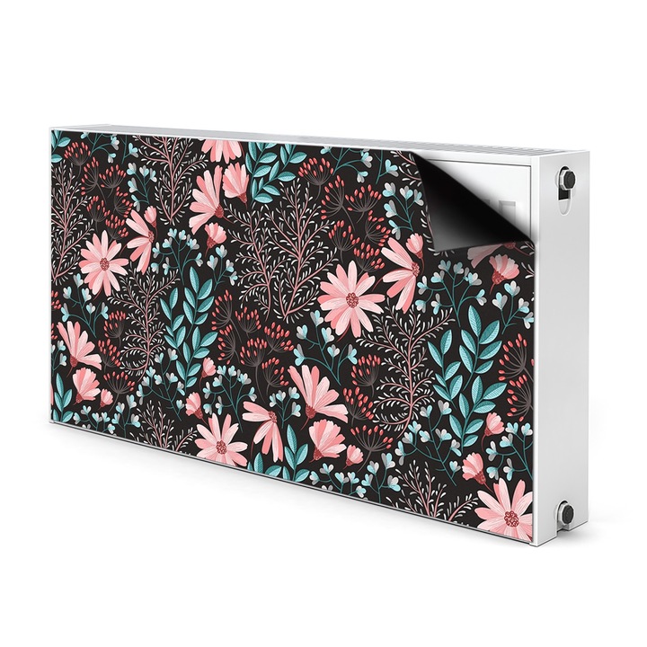 a Radiator, Flori de vintage, rosu, 110 cm x 60 cm