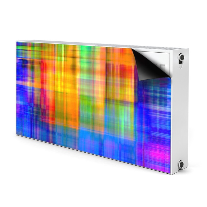 Mat Magnetic pentru radiator, Lattice colorate, albastru, 110 cm x 60 cm