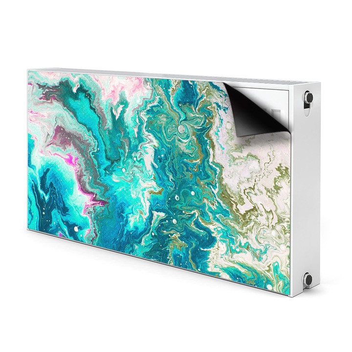 Magnet, magnet, Abstramari verzi, albastru, 110 cm x 60 cm