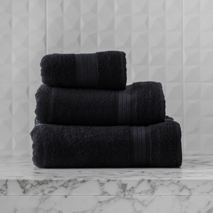 Prosop tule 70x130 cm, negru