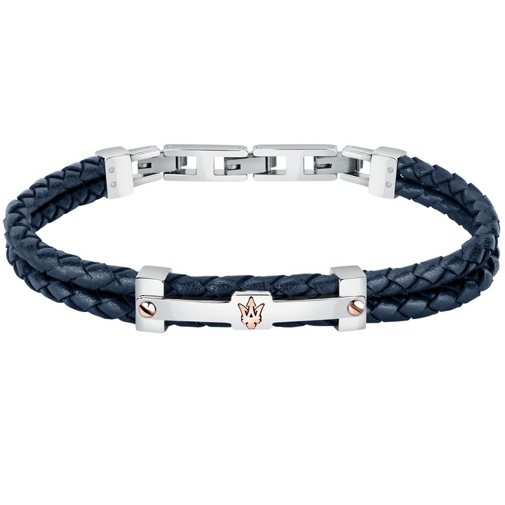 Bratara Maserati JM422AVE10, Argintiu, Albastru