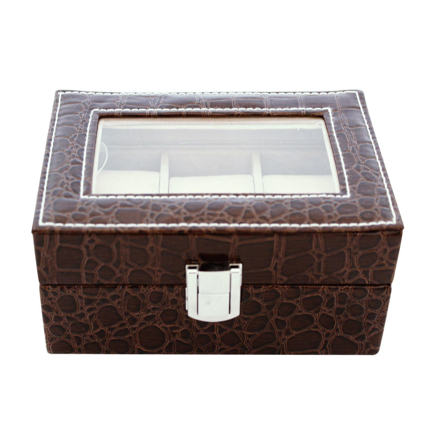 Cutie 3 ceasuri Croco Coffee