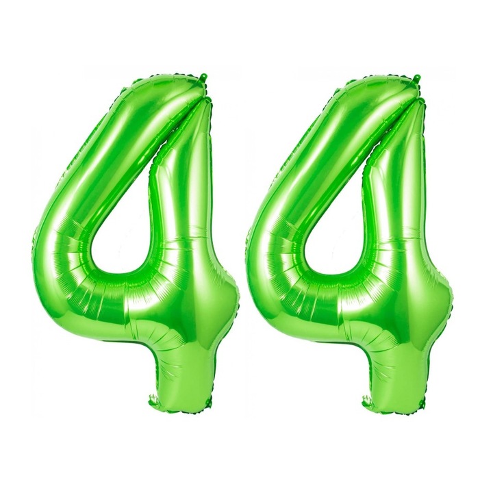 Set 2 baloane folie cifra, Domi Party, Verde, aniversare 44 ani, 100 cm