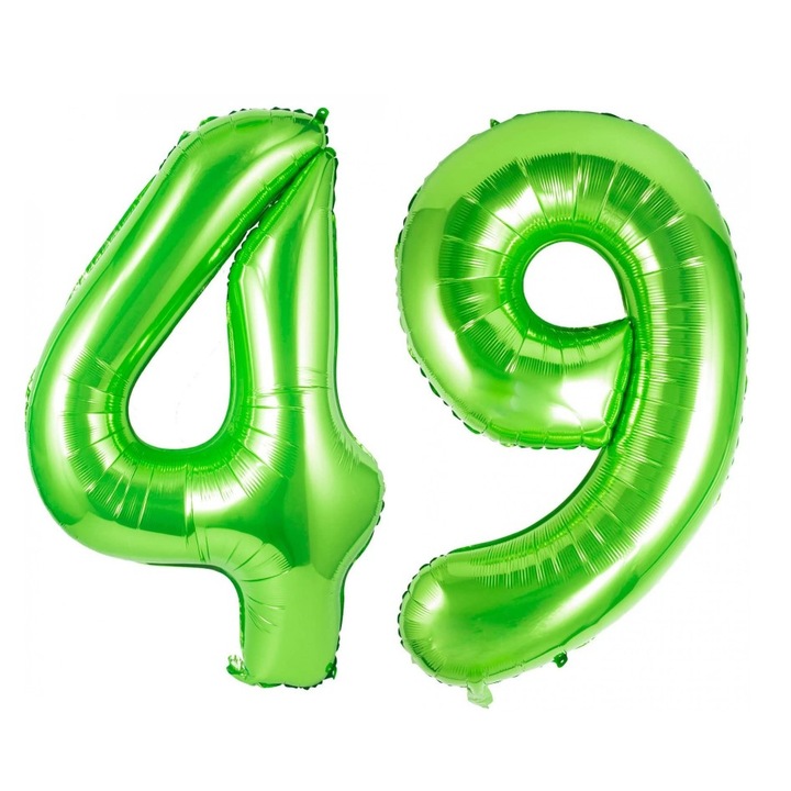 Комплект 2 броя фолиеви балони, Domi Party, Green, 49th юбилей, 100 см