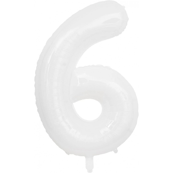 Balon folie, Domi Party, ALB, cifra 6, 100 cm