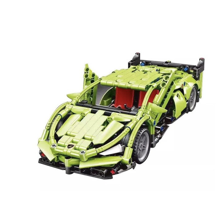 WaltStore Építőkészlet, Sport versenyautó, 439 db, 6+ év, Zöld