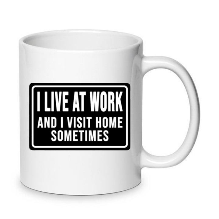 Керамична чаша Chn, 330мл, бяла, със забавно послание