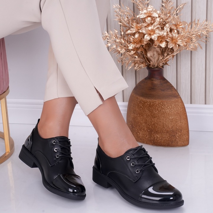 Pantofi dama casual Negri din Piele Ecologica Oson, 37 EU